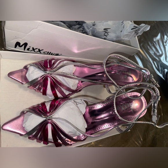 Fashion Nova Purple and Silver Heels - Picture 5 of 8